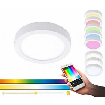 Plafón LED Inteligente Fueva-C 22.5 cm Blanco, Dimmable, Control por APP y Mando a Distancia