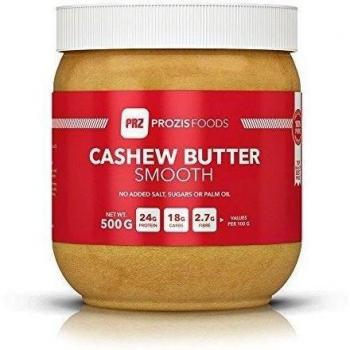 Prozis Cashew Butter 500g - Textura Deliciosa y Cremosa - Fuente Natural de Proteína - Apto para Veganos, Dietas Kosher y Halal - Sin Lactosa, Sal, Azúcar o Aceite de Palma