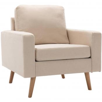 Sillón de tela multiusos en colores gris claro, gris oscuro y marrón, ideal para dormitorio y ocio, cómodo y relajante