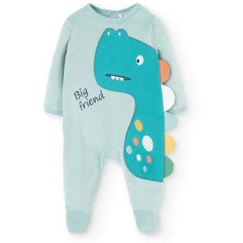 Boboli Pelele de bebé niño de terciopelo con cierre trasero Velour Play 9 Months