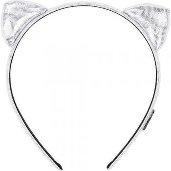 Karl Lagerfeld - Diadema para niña, diseño de gato, color plateado brillante