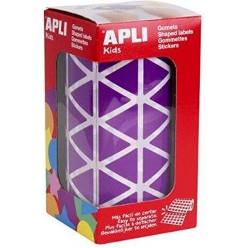 APLI Kids 11495 - Rollo de gomets triangulares 20 mm, color lila