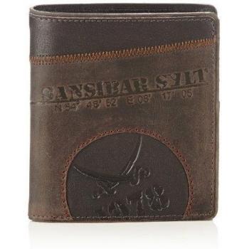 Sansibar Vinda - Monedero de cuero unisex, color marrón, talla 11x12x3 cm