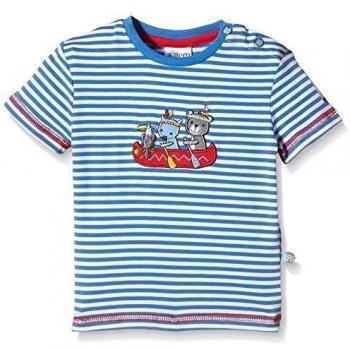 SALT AND PEPPER E NB T-Shirt stripe Indian-Camiseta Bebé-Niñas    Blau
