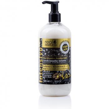 Acondicionador sin Sal Pro-Reparación Bomba de Café 500 ml - Real Natura para Cabello Dañado, Fino y Débil