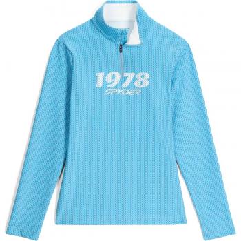 Sudadera Spyder Vivid con Media Cremallera para Mujer, Color Blue Drift, Talla L