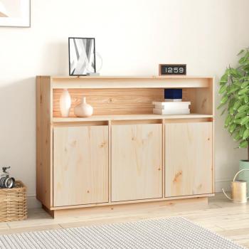 Aparador de madera maciza de pino 104,5x34x80 cm - Mueble de Almacenaje de Salón, Buffet para salón, Armario Auxiliar, Armario de Almacenamiento Vidaxl Marrón