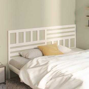 Cabecero para cama de madera maciza de pino blanco 186x4x100 cm