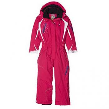 Peak Mountain Feldi Girls' Ski Suit - Strawberry Red, Size 3 Years (98 cm)