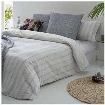 Funda Nórdica Zumaya 100% Algodón Orgánico Blanco con Fundas de Almohada para Cama de 150 cm