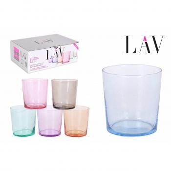 lal Estuche de 6 Vasos Pinta 36 Cl Color Pastel