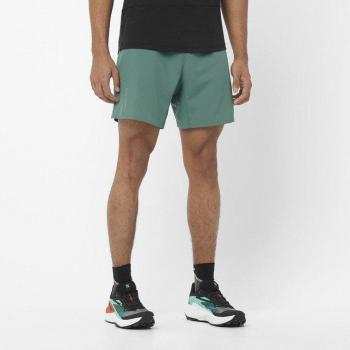 Pantalón Corto de Running Salomon Cross 7 para Hombre Verde Azulado