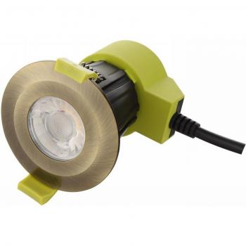 Foco empotrable LED regulable Bazi Latón antiguo 9 cm, 800 lm, 4000 K, ángulo de haz de 38 grados, IP65, controlador incluido