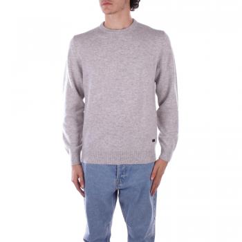 Barbour Men's Gray Round-neck Elbow Patch Knit Sweater - Size S