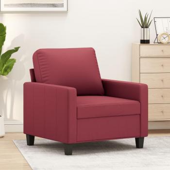 Sillón de vino tinto de 60 cm en cuero sintético