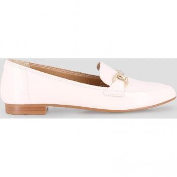Mocasines de mujer blancos en piel con corte clásico