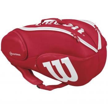 Wilson Pro Staff – Bolsa de tenis, color rojo/blanco, 9 unidades