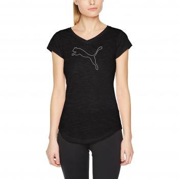 Puma Cat tee Camiseta, Mujer, Negro Black Heather, S