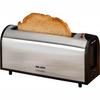 Palson - Tostador 30478 London 1000W Ranura Larga, Fun. Decongelar Y Recalentar, 7 Niveles, Inox