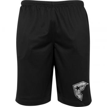 Famous Stars and Straps Hombre Famous Logo Mesh Pantalones Cortos, Hombre, Famous Logo Mesh Shorts, Negro, Large