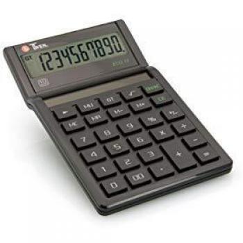Calculadora de escritorio Solar Twen ECO 10, pantalla LCD de 10 dígitos, funciones MU y GT