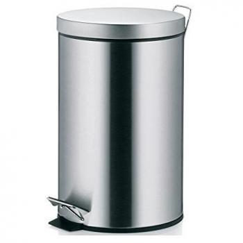 Papelera de Acero Inoxidable 12L con Pedal y Acabado Mate Kela Mala 40cm
