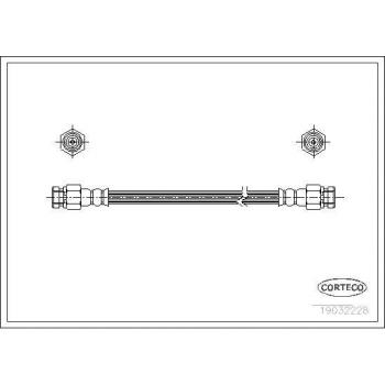 Latiguillo de freno CORTECO 19032228 - manguera de freno, alta resistencia, compatible con diversos modelos de vehículos, fabricado con materiales duraderos, diseño optimizado para un rendimiento eficiente del sistema de frenos