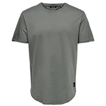Camiseta de Hombre de Manga Corta Básica Regular Fit 'MATT LIFE LONGY' Color Gris Castor