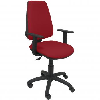 Piqueras y Crespo Silla Elche CP Bali Granate Brazos Regulables Oficina, Tela, 109x46x46 cm