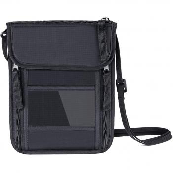 FREETOO Bolsa de viaje con bloqueo de RFID para el cuello documentos pasaportes billetes movil llaves mapas tarjetas efectivo- Organizador con 7 bolsillos