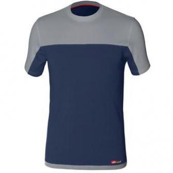 Camiseta bicolor azul-gris de talla XXL con tejido elástico