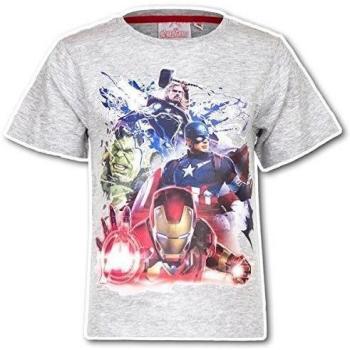 Avengers - Camiseta de manga corta - para niño gris 8 Años - 128 cm