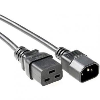 Cable de Alimentación C19-C14 Negro 1m con Conectores Acopladores para Ordenador