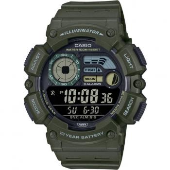 Reloj Digital Casio WS-1500H-3BV Hombre, Resina Verde, 50 mm, Calendario Automático, Impermeable 10 ATM