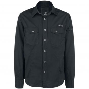 Brandit Men's Slim Fit Longsleeve Black Shirt