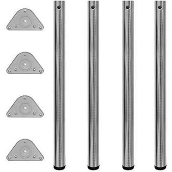 vidaXL 4 Patas de Mesa Regulables en Altura 870 mm Níquel Pulido Resistentes