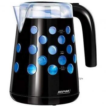 MPM MCZ-86 Hervidor de Agua Eléctrico Inalámbrico de Polímero Termoresistente, 1,7 Litros, 2200W