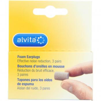 Tapones de espuma para los oídos Alvita – pack de 3 pares