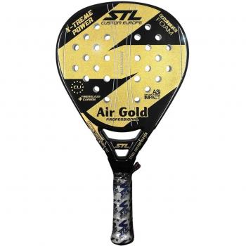 Steel Custom Europe Air Gold-16 - Pala de pádel, color negro / dorado, 370-375 g
