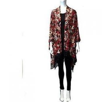 Mujeres de Terciopelo Quemado Chalesde, Bufandas de & Ponchos. Size:- 62x50
