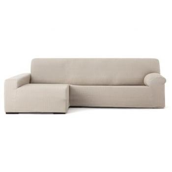 Funda para chaise longue de brazo largo izquierdo Eysa JAZ Beige 180 x 120 x 360 cm, bielástica, premium