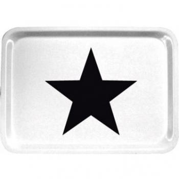 Aramis Decor - Bandeja Fibra Blanca Estrella 40,2X29-Negr