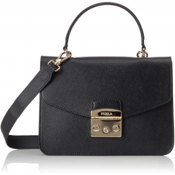 Furla - Metropolis Small Top Handle, Bolso Mujer, Negro