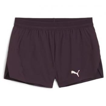 Puma Pantalones Cortos Ultraweave Velocity 3´´ Split para mujer, deportivo, multideporte, color lila (Midnight Plum Purple), talla XL, fabricado en poliéster reciclado y sostenible