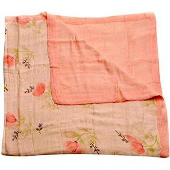 Manta Muselina Bambu Pink Peony 120x120