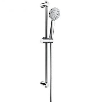 Roca Stella A5B1D03C07 - Conjunto de ducha con barra y flexo 100/3 funciones cromo