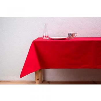 BOHEME Mantel Liso Color Rojo Antimanchas 140x200 cm