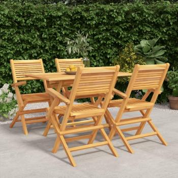 5-Piece Solid Teak Wood Garden Dining Set