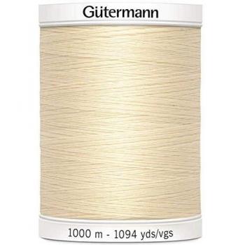 Hilo de Coser Poliéster Gutermann Coser Todo 1000m Color Marfil (414)