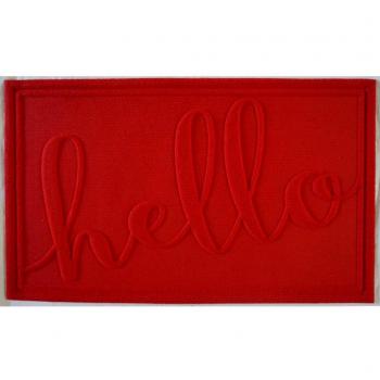 Felpudo de Poliéster y Polipropileno Rojo 45x75 cm